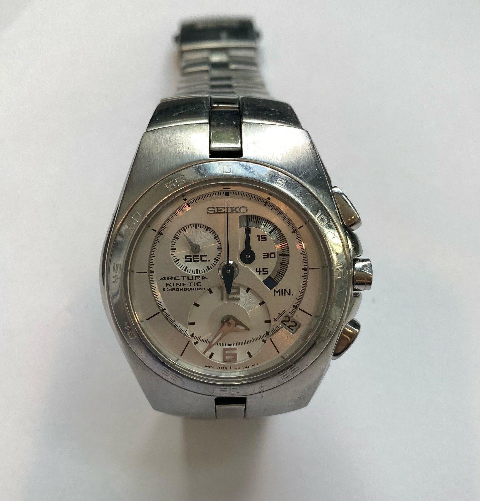 seiko arctura kinetic chronograph watch
