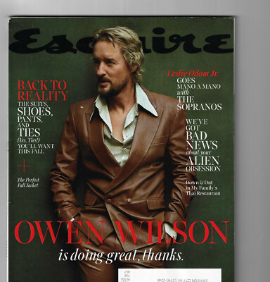 New ESQUIRE Magazine September 2021 OWEN WILSON Leslie Odom Jr. 