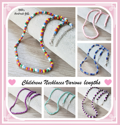Childrens bead necklaces store