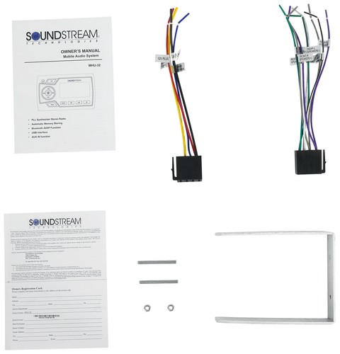 Soundstream MHU-32 Marine Boat ATV/UTV Digital Media Receiver Bluetooth/AUX/USB