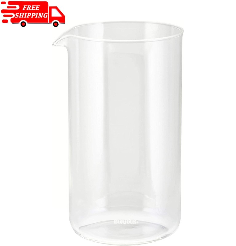 Replacement Glass Carafe 8-Cup French Press, Universal Design (FREE SHIPPING)