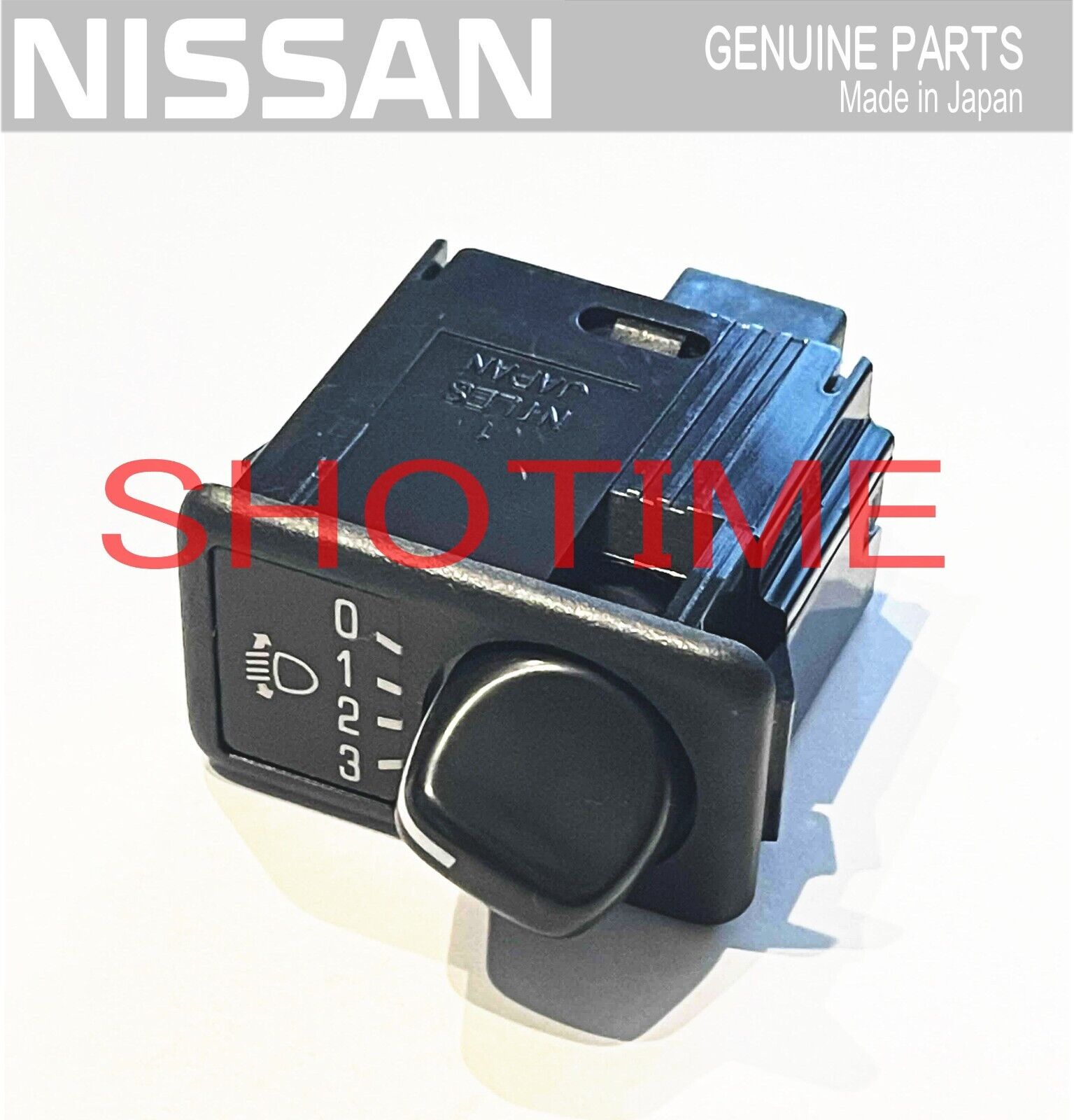 NISSAN 98-02 SKYLINER R34 BNR34 Headlight Level Adjust Control Switch OEM Dimmer NISSAN 98-02 SKYLINER R34 BNR34 Headlight Level Adjust Control Switch OEM Dimmer