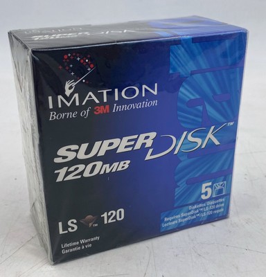 Imation SuperDisk 120MB LS-120 3.5'' Diskettes, 5-Pack