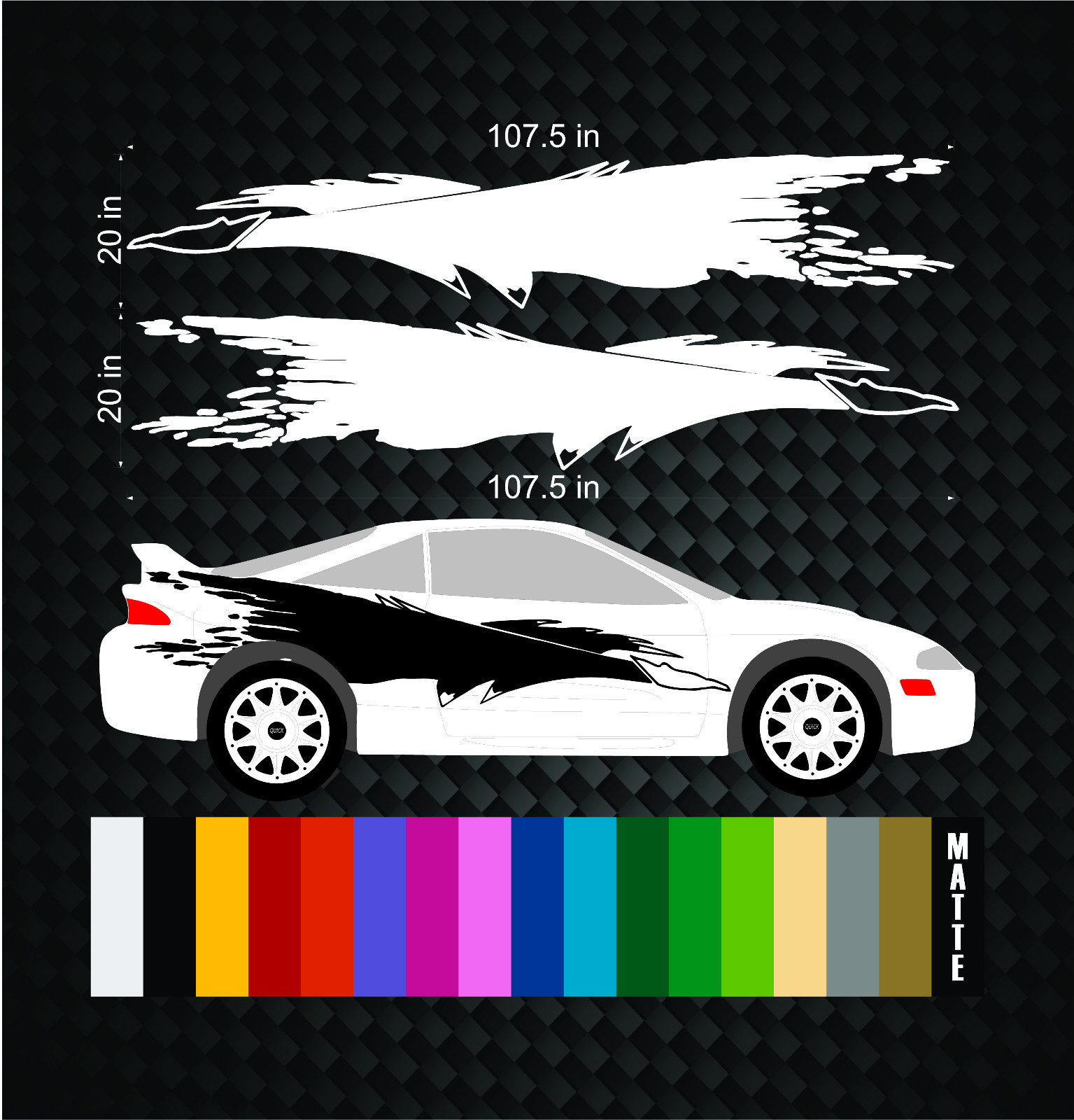 Mitsubishi Eclipse Vinyl Side Graphics Decal Sticker - Paul Walker Fast ...