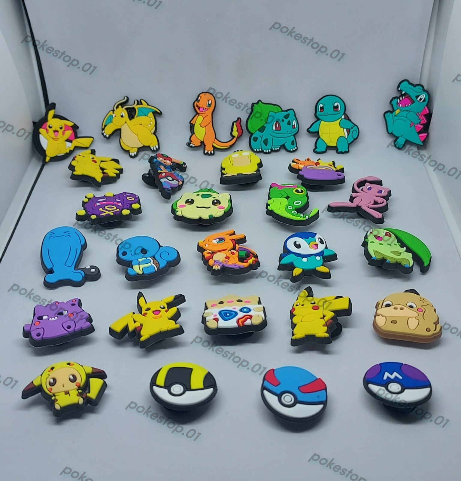 【関税込み】Jibbitz Pokemon Pokemon Croc Charms Pikachu Squirtle Jibbitz Style, boys