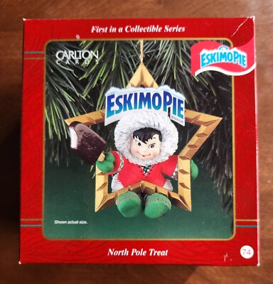 Carlton Cards Eskimo Pie Ornament North Pole Treat ~ Free Shipping!