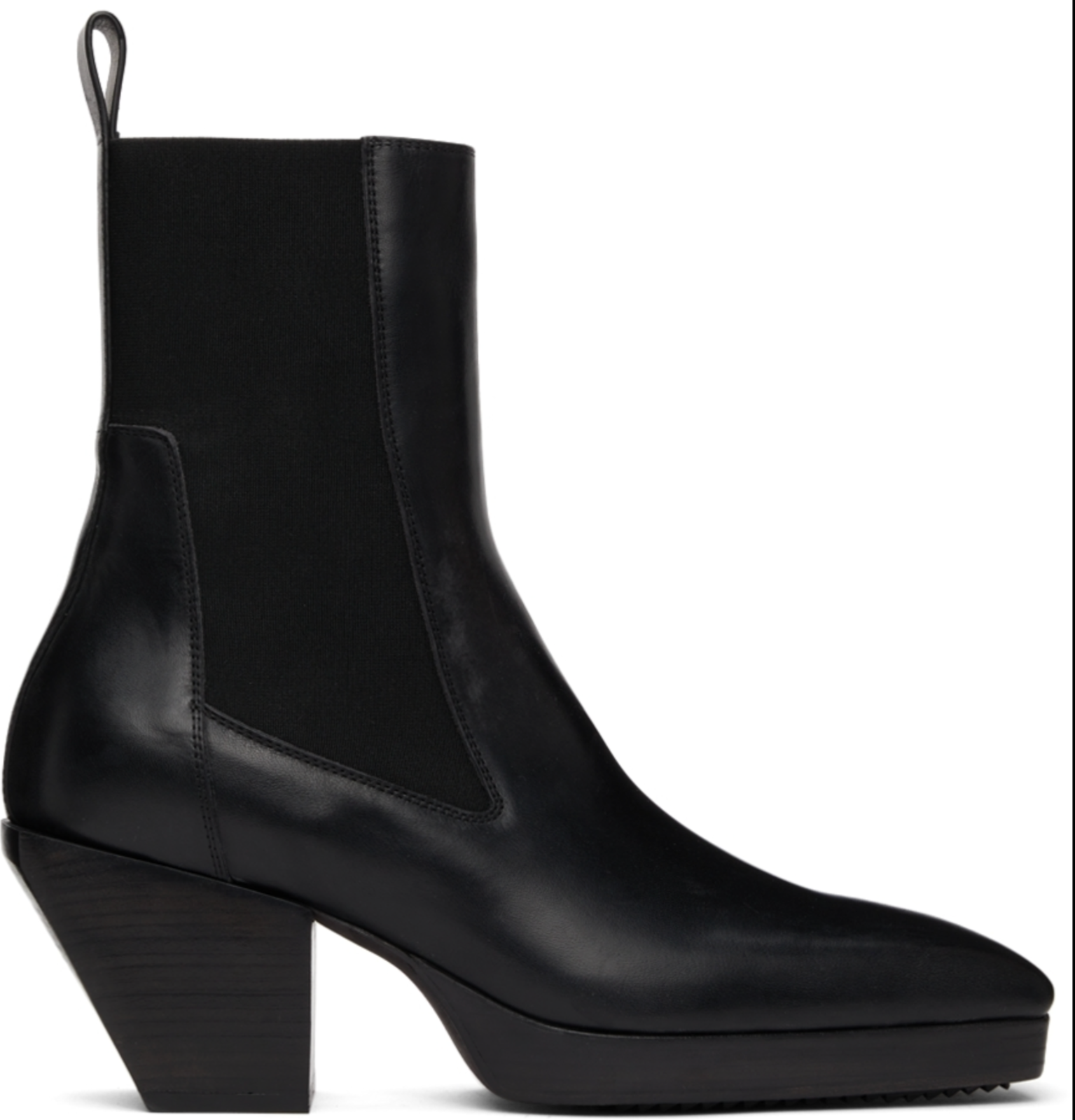 Rick Owens: Black Sliver Platform Beatle Boots | SSENSE