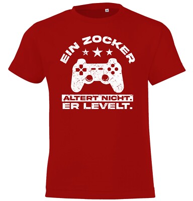 Youth Designz Kinder T-Shirt Zocker Alter Nicht - Er Level Headset Lustig Gaming
