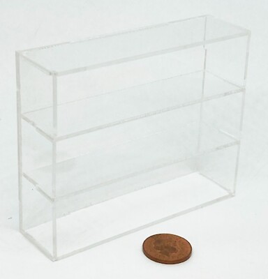 Dolls House Shop Display Clear Perspex Empty Shelving Unit Tumdee Accessory N