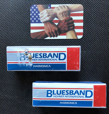 2 NEW Bluesband Hohner International Harmonia Blues Band Harmonica Key of C.