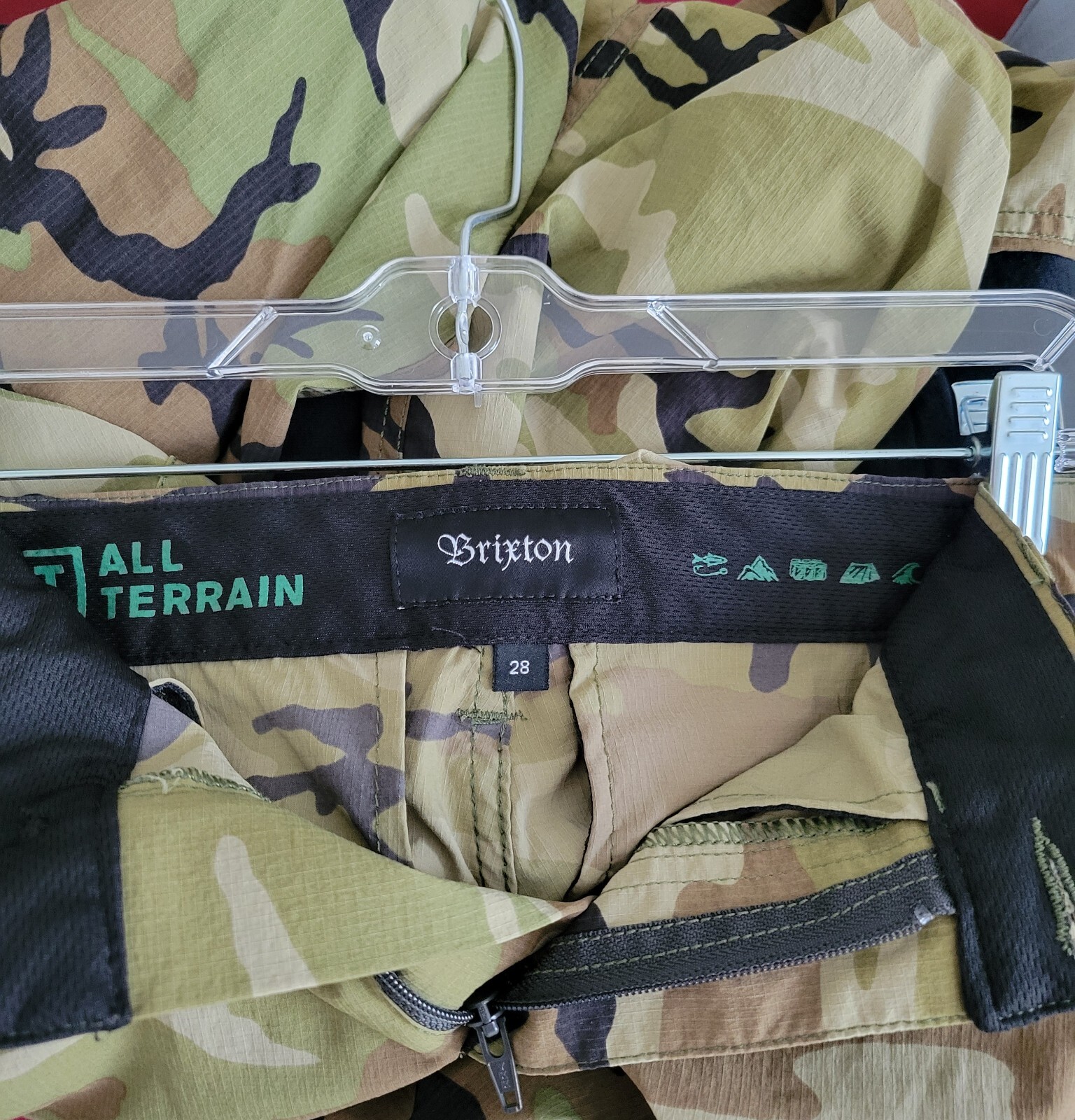 Brixton Transport Cargo Pants Multi Camo Size 28