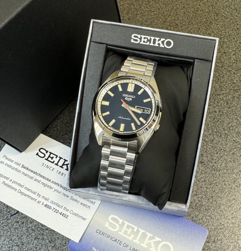 Pre-owned Seiko 5 Sports Automatic Snxs Series Classic Blue Dial Watch Srpk87 Japan
