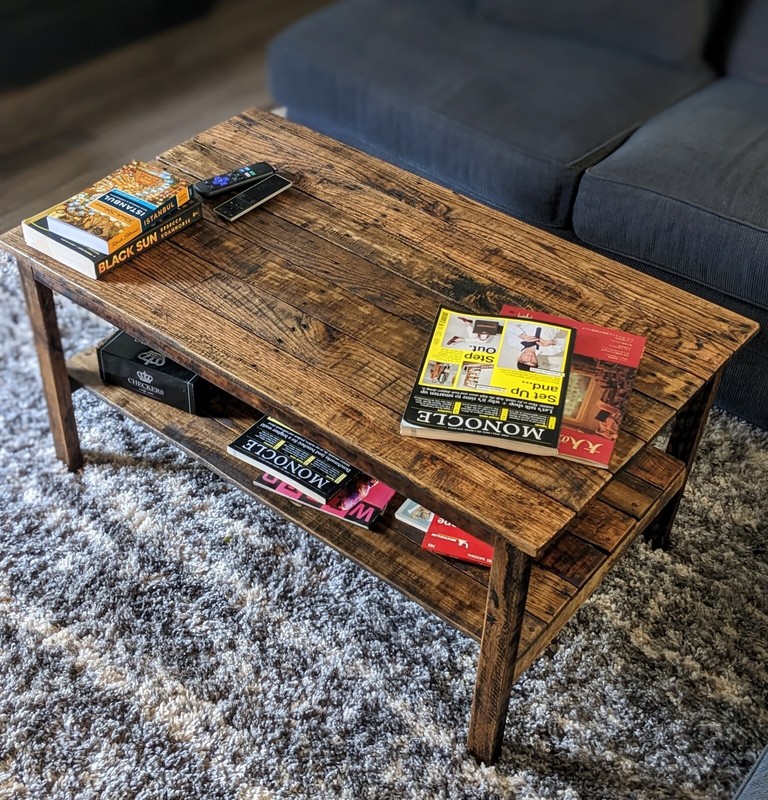 Handmade Reclaimed Pallet Wood UPCYCLED Coffee Table- Vintage, Rustic Look