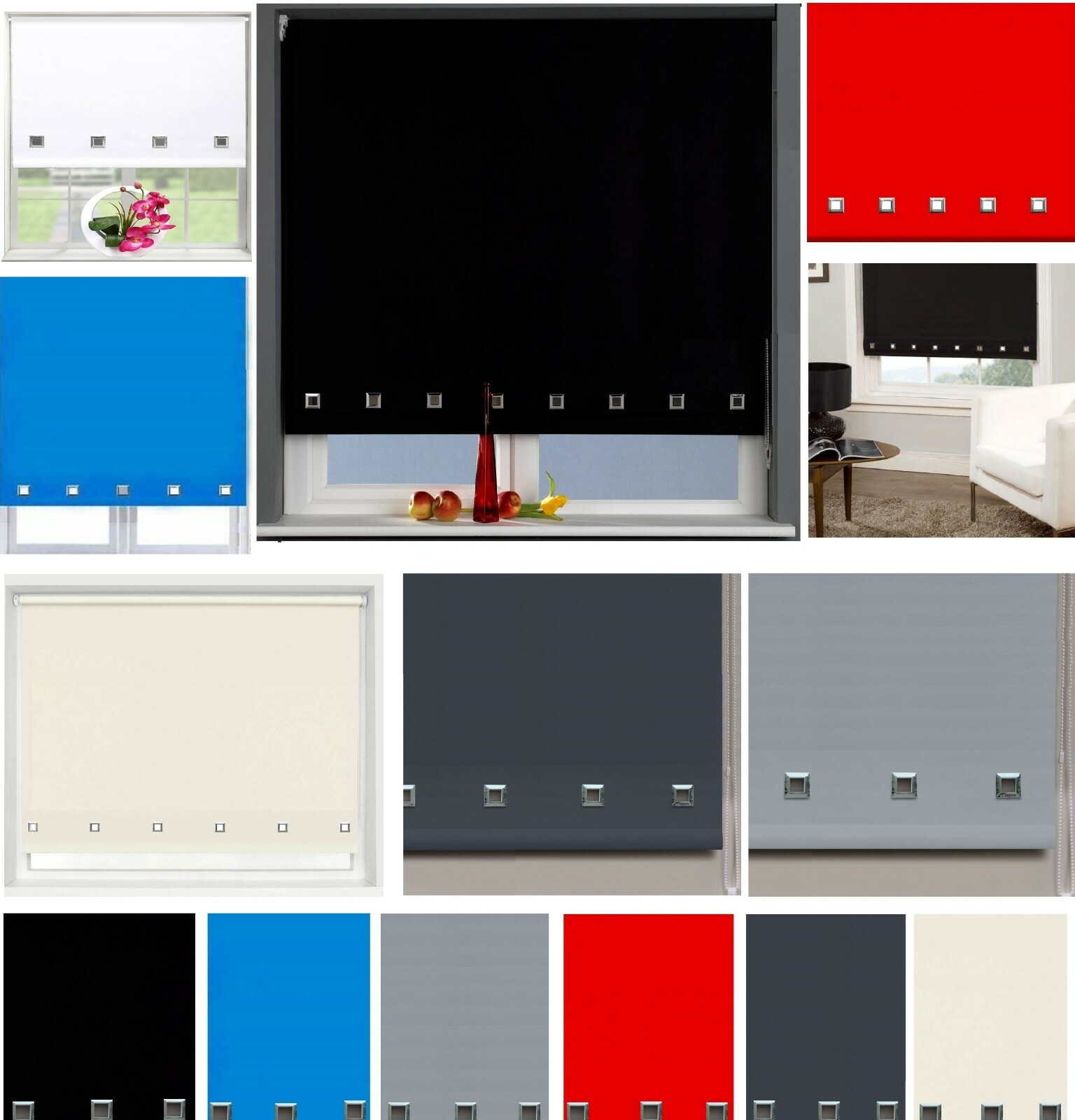 Vidaxl Blackout Roller Blind Grey Sk08 Home Office Window Curtain
