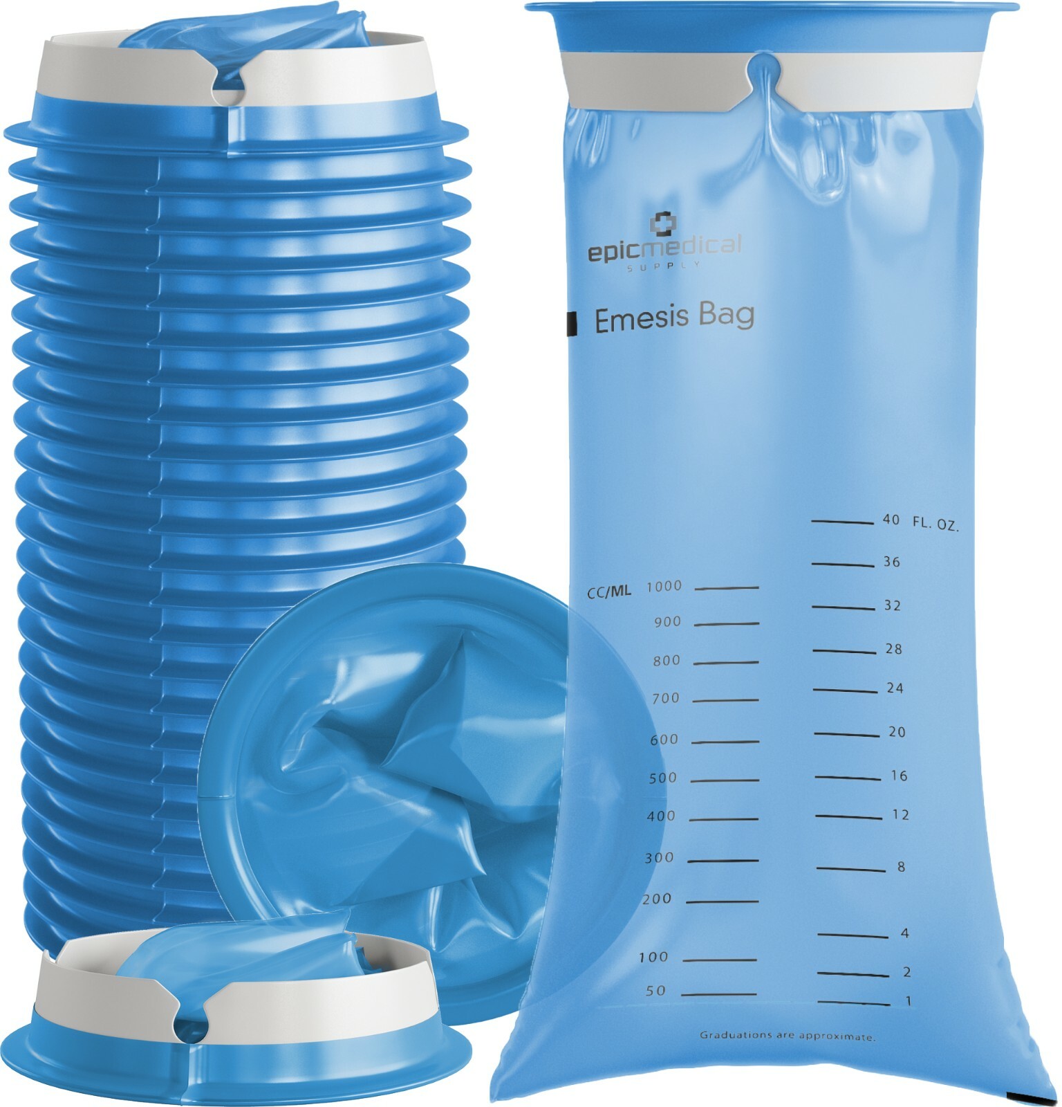 Vomit Bags Disposable 25 Pack - Emesis Bags for Nausea Relief, Motion Sickness