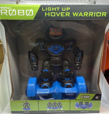 Vivitar Robo Light Up Hover Warrior Steam Technology Music Bump And Go Action