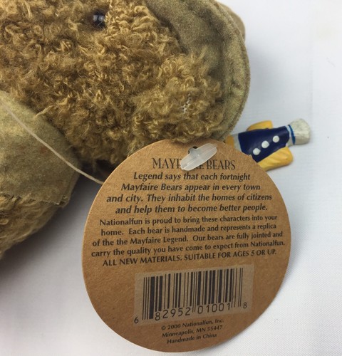 Mayfaire Collection Bear Fisherman Ross 7 Inches Tall With Base