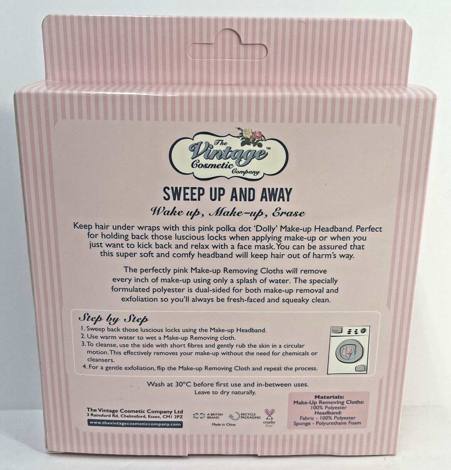 Vintage Cosmetic Company: Sweep Up And Away - Make-Up Removing Cloths & Headband