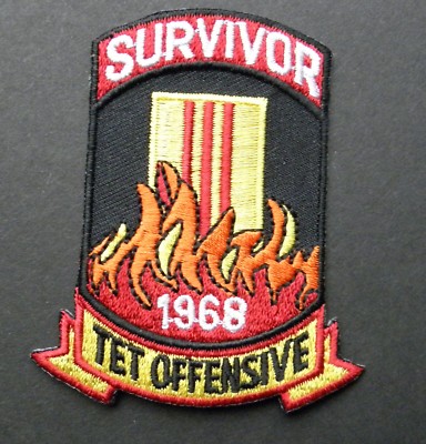 VIETNAM TET OFFENSIVE VETERAN EMBROIDERED PATCH 2.7 INCHES