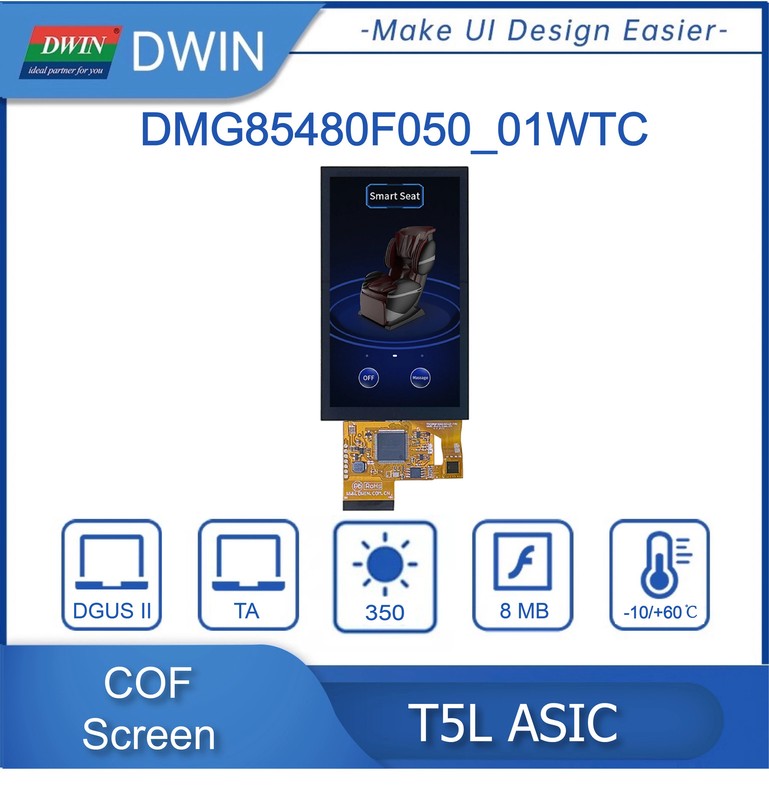 5" 480x854 IPS TFT LCD Display COF Ultra-thin and Ultra-light Capacitive Screen
