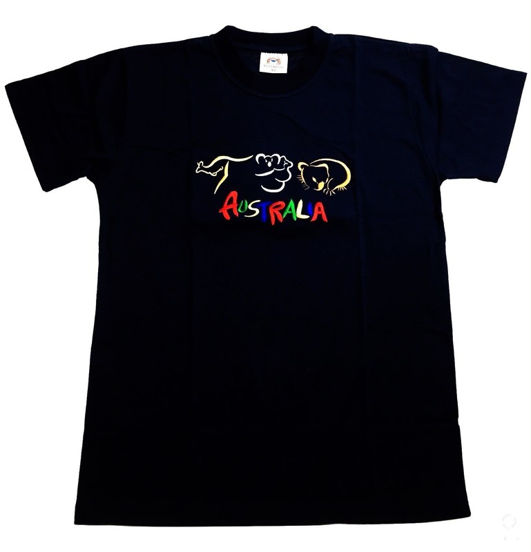 Adult Australia T Shirt Kangaroo Koala 100% Cotton Souvenir Tee