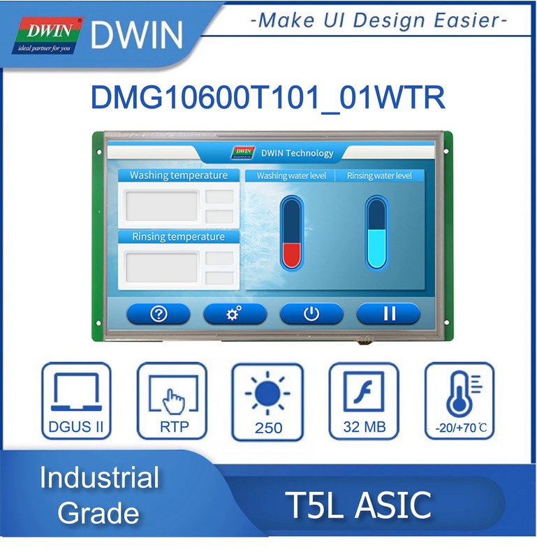 10.1-inch, 1024*600 Pixels Resolution, 16.7M Colors, IPS-TFT-LCD Display With Co