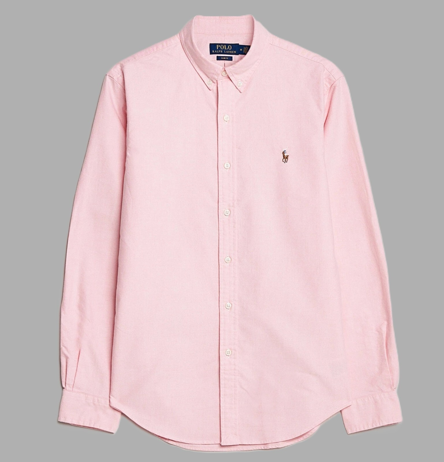 *NWT- Мужская классическая оксфордская рубашка POLO RALPH LAUREN на пуговицах с длинным рукавом - РОЗОВЫЙ