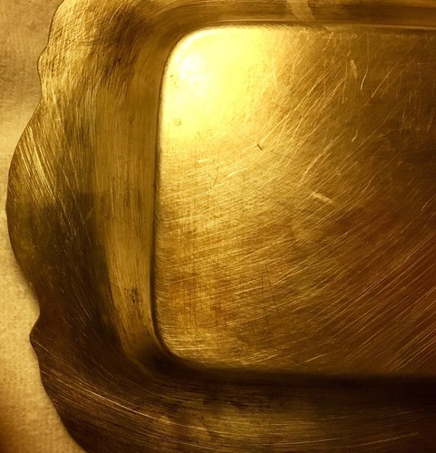 Vintage Heavy Silver Tray With Pretty Designs...13” X 7 1/2”.