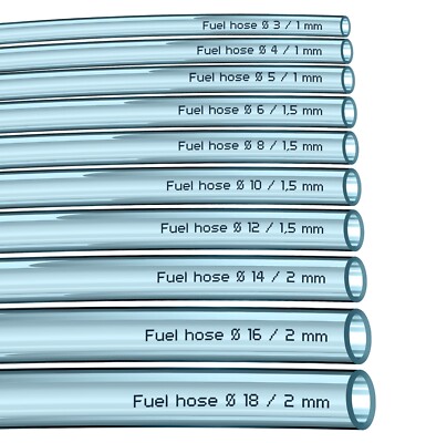 PVC Benzinschlauch Luftschlauch Transparent Wasserschlauch Kraftstoffschlauch