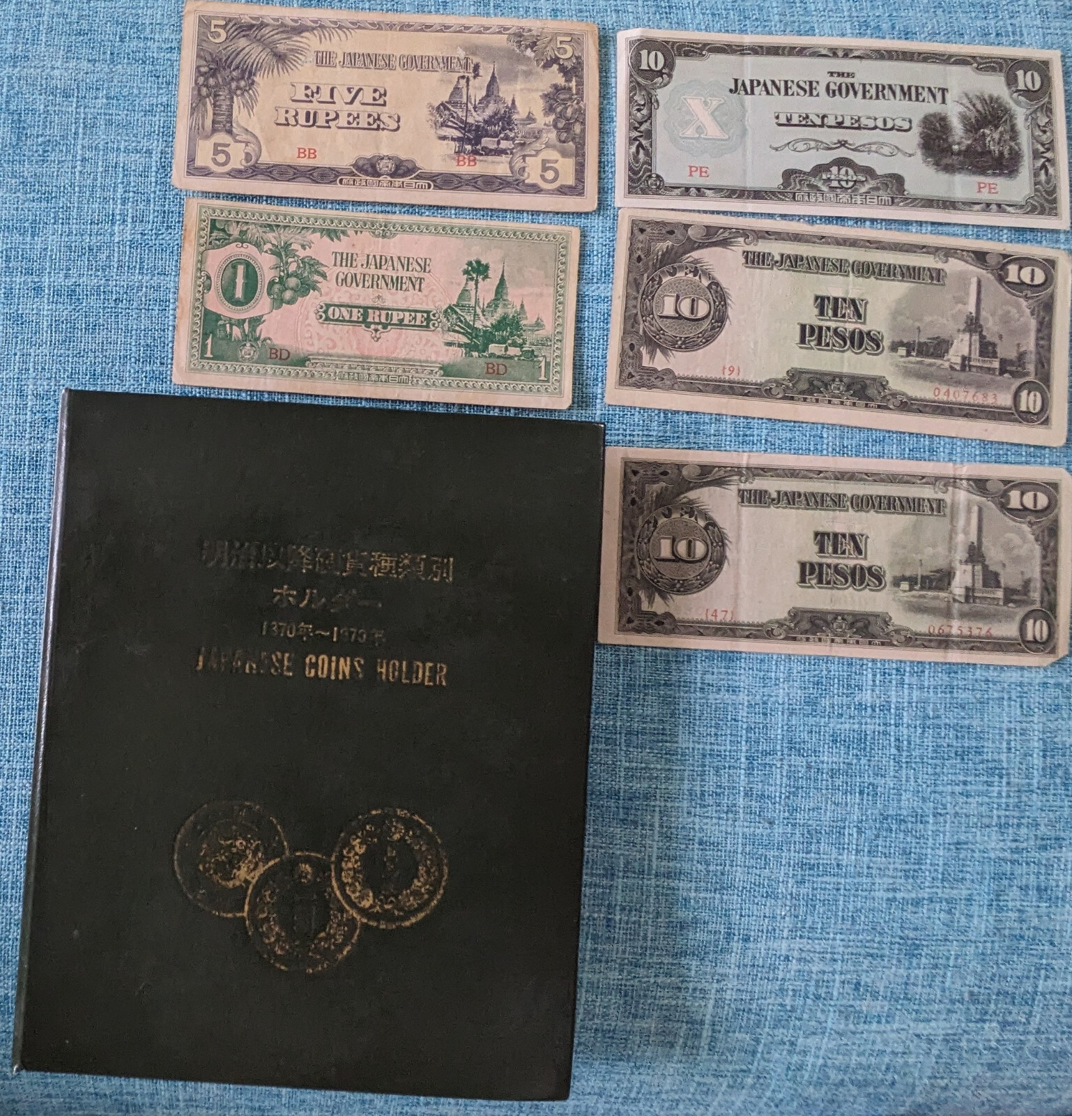 Japan Coin Album Meiji Showa sen yen / silver coins included