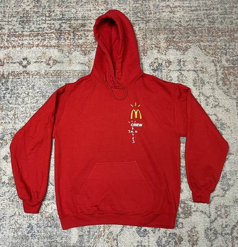 McDonald's x Travis Scott Cactus Jack Red Crew Hoodie Men's