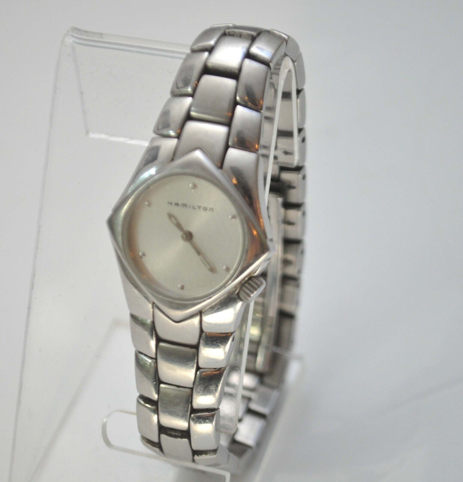 Rare HAMILTON Stardom Diamond Shaped Silver Dial Women Rare HAMILTON Stardom Diamond Shaped Silver Dial Women