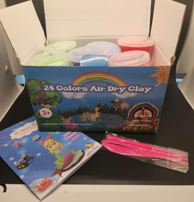 Modeling Clay Kit - 24 Colors Magic Air Dry Ultra Light Clay, Safe & Non-Toxic 