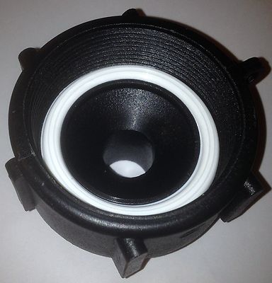 275 330 ibc tote tank drain adapter 2" fine thrd 2" nptx 3/4"