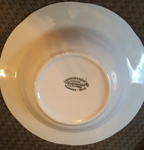 9 Cunningham Pickett Homer Laughlin 8.25” Soup Cereal Bowls Stratford  Gold Trim