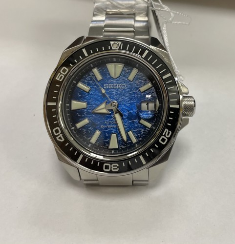 Pre-owned Seiko Prospex Samurai Manta Ray Automatic Watch Blue Dial Srpe33 Made In Japan