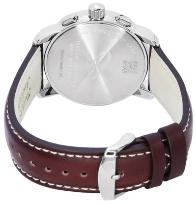 Pre-owned Zeppelin Lz126 Los Angeles Chronograph Burgundy Dial Quartz 76146 Men's Watch