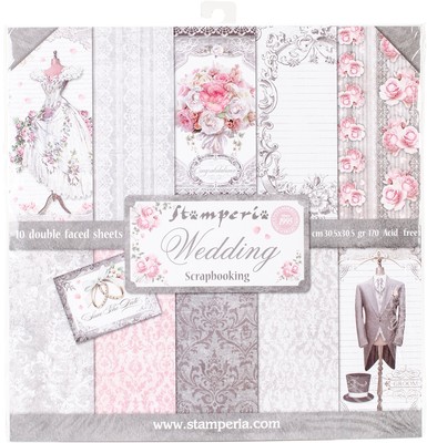 Wedding Double Sided Paper Pad 10/Pack 12'' x 12''