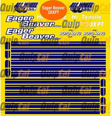 Eager Beaver 20XPT Decal Set. Decals for most other models of Eager Beaver