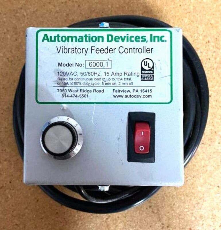 Automation Devices, Inc. Vibratory Feeder Controller, Model #6000.1
