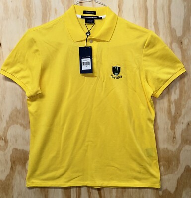New w/tags Pine Valley GC Logo Yellow RL Golf Performance Polo Shirt NWT Size M*
