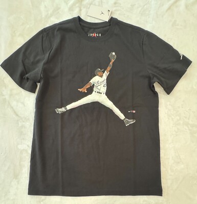 NIKE AIR JORDAN FLIGHT MVP BASEBALL TEE BLACK FN5990 010 Size M