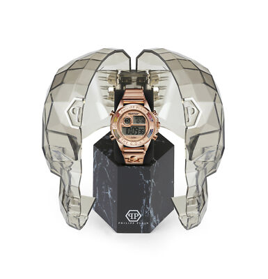 Pre-owned Philipp Plein Rose Gold Womens Digital Watch The G.o.a.t. Pwfaa0721