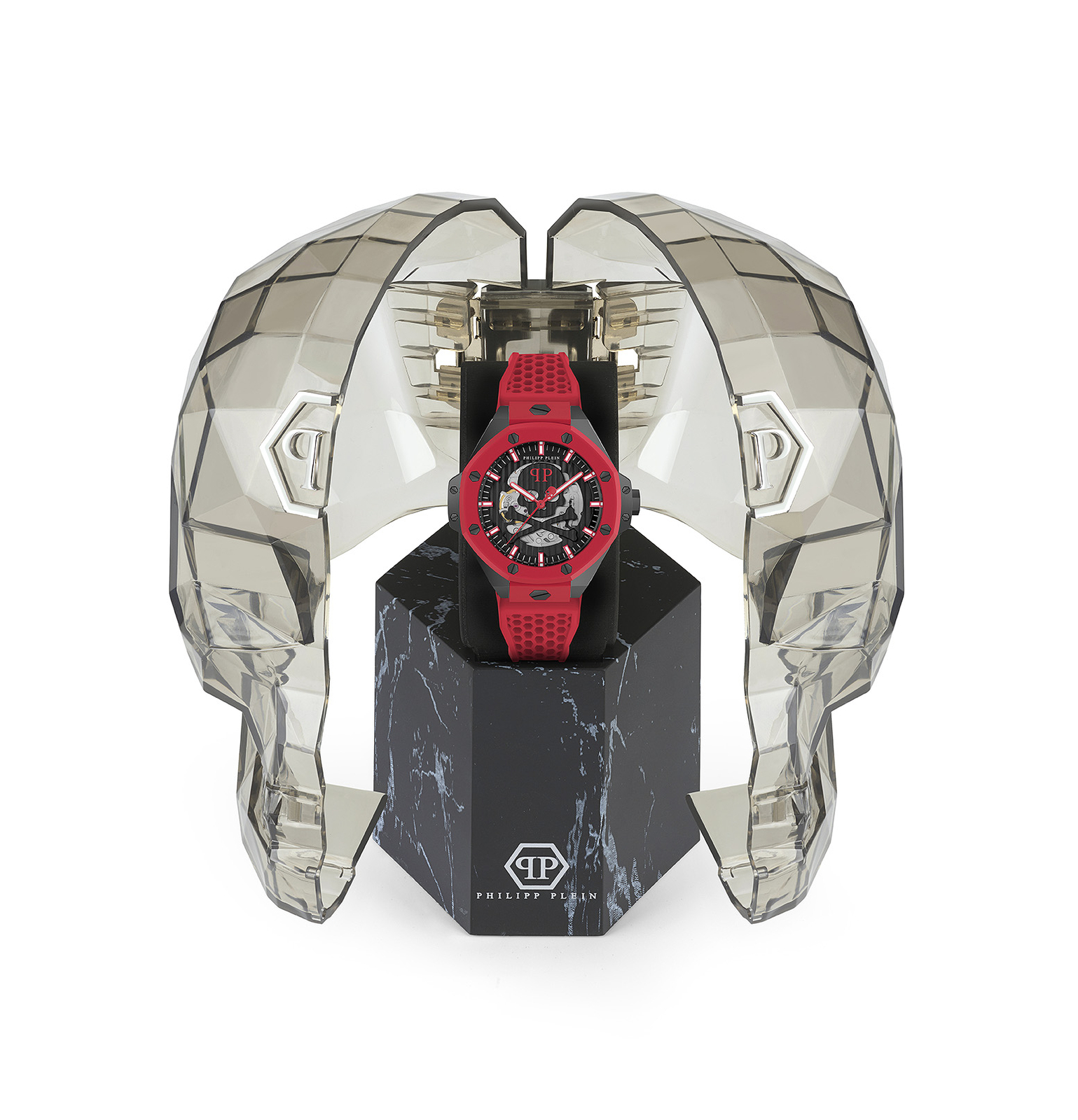 Pre-owned Philipp Plein Men's Watch Automatic Plein $keleton Royal Pwpfa0524 Silicone