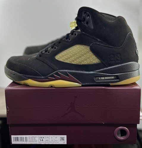 Pre-owned Jordan Nike Air  5 X A Ma Maniére Dusk | Men's Size 14 / 15.5 W | Fd1330-001 In Black