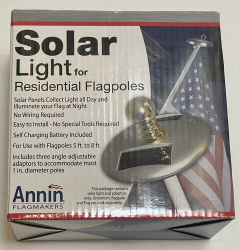 Annin Flagmakers Residential Flag Pole Mini Solar Light, Silver