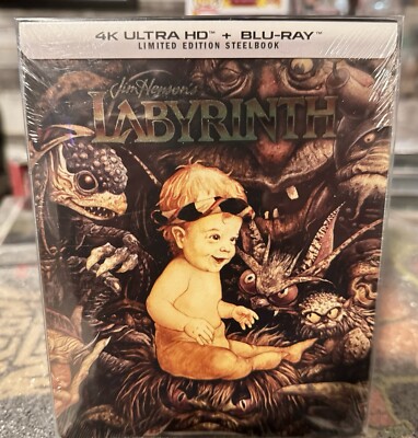 Jim Henson s LABYRINTH 1986 STEELBOOK 4k UHD BR WALMART LIMITED ED w/PROTECTOR