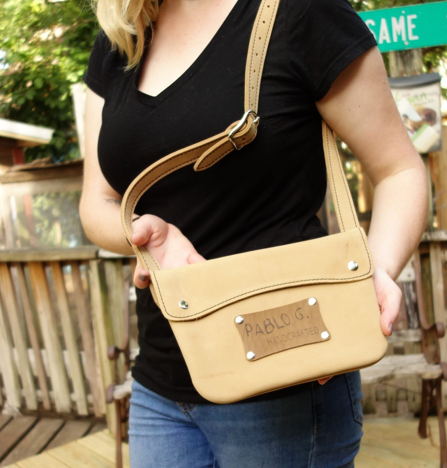 HORWEEN SHELL CORDOVAN CROSS-BODY BAG