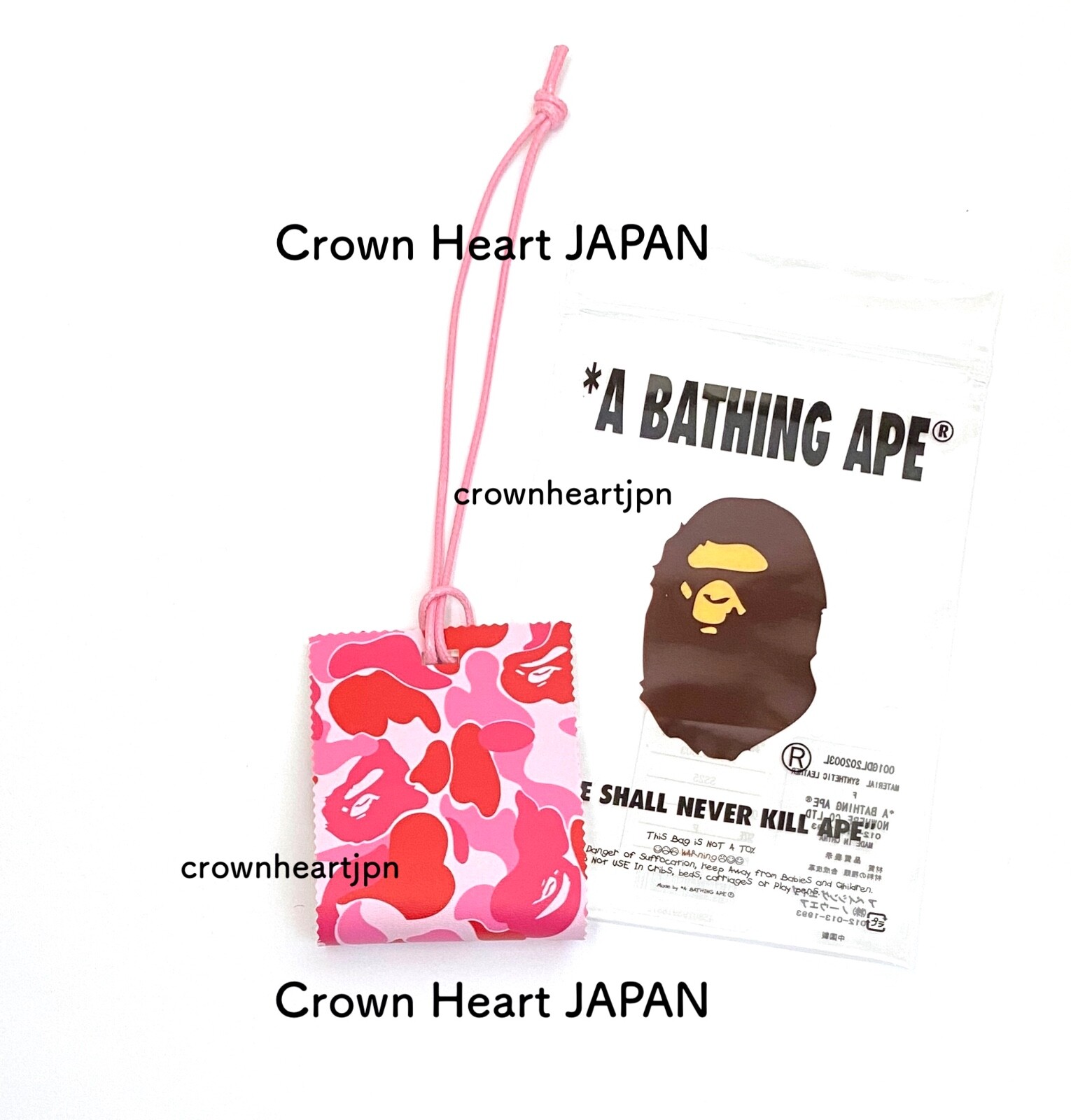 2025 A Bathing Ape Pink ABC CAMO HANG TAG - BAPE JP