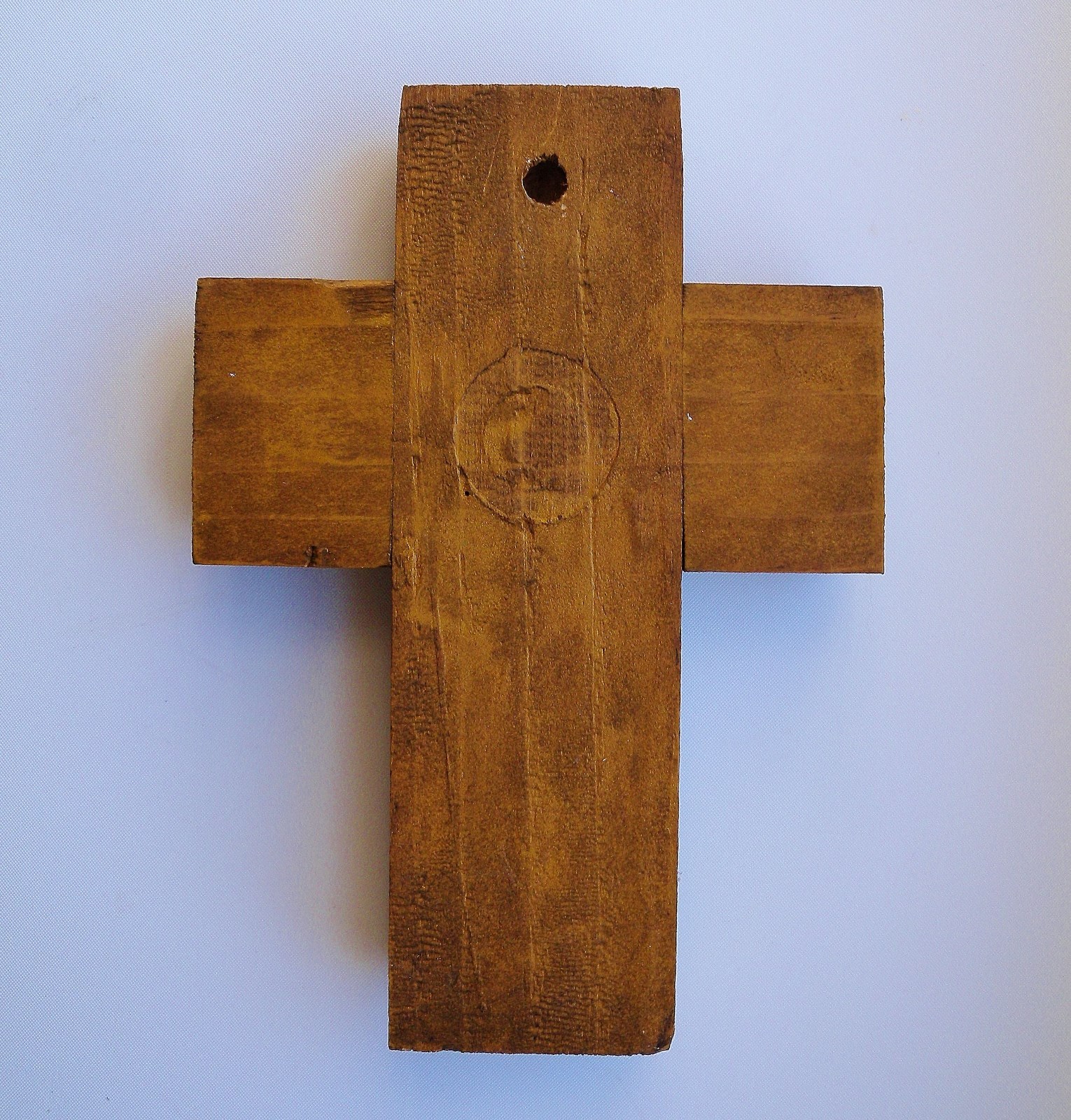 Folk Art Painting of Frida Kahlo plus Milagro Mexican Cross